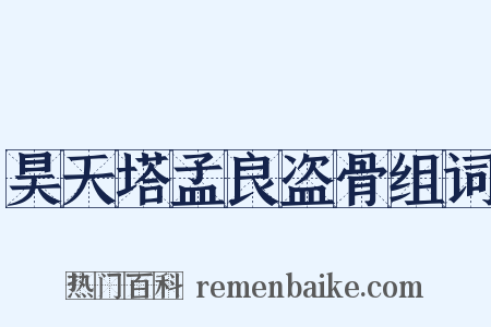 昊天塔孟良盗骨组词是什么意思的图片